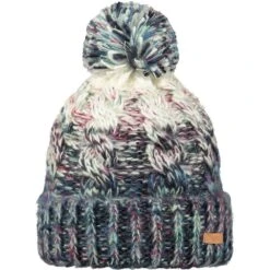 Barts Womens Iska Knitted Pom Pom Space Dyed Warm Beanie Hat