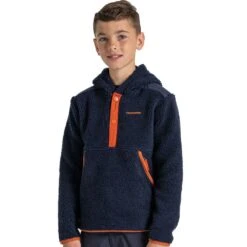 Craghoppers Boys Mitson Hood Over Head Fleece Jacket