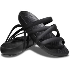 Crocs Womens Splash Z Strappy Sandals 2 Crocs Womens Splash Z Strappy Sandals -Winter Apparel Store crc413 black 03