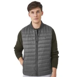 Crew Clothing Mens Bomber Collar Bodywarmer Gilet