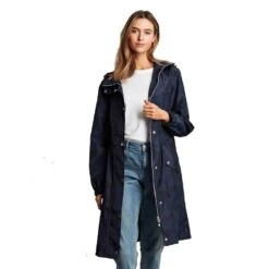Joules Womens Tenby Packaway Hooded Waterproof Coat
