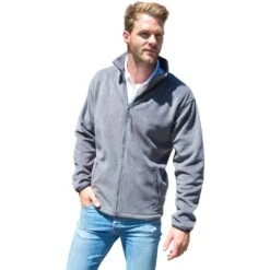 Outdoor Look Mens Ossa Core Fitted Full Zip Fleece Jacket