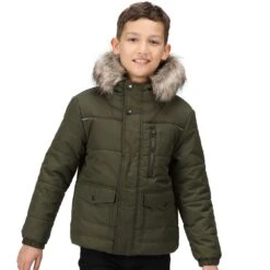 Regatta Boys Parvaiz Hooded Padded Insulated Parka Jacket