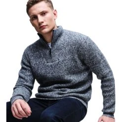 Regatta Mens Kaison Marl Knit Half Zip Casual Jumper