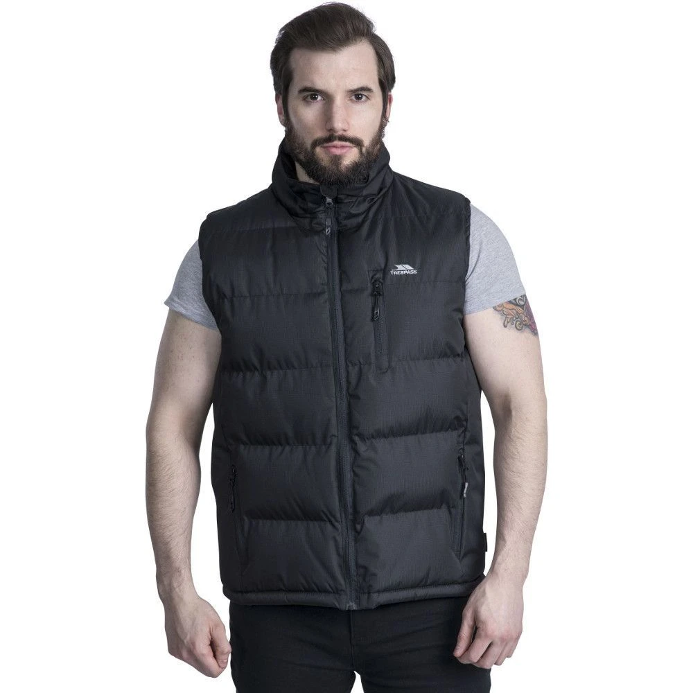 Trespass Mens Clasp Polyester Padded Shell Bodywarmer Gilet Trespass Mens Clasp Polyester Padded Shell Bodywarmer Gilet -Winter Apparel Store tre2900 blk 01 1 1