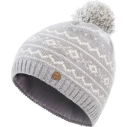 Trespass Mens Holbray DLX Merino Knitted Pom Pom Beanie