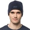 Jack Wolfskin Mens Stormlock Logo Knit Warm Fleece Cap