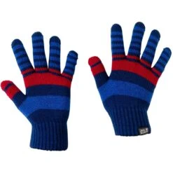 Jack Wolfskin Boys & Girls Light Warm Winter Cross Knit Gloves